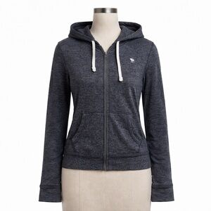 Y2K Abercrombie & Fitch heathered zip-up hoodie